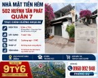 BÁN 2 TẦNG  NHÀ HẺM XE HƠI 502 HUỲNH TẤN PHÁT – QUẬN 7 NGAY TRUNG TÂM QUẬN 7